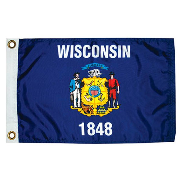 Taylor Made® - 12" x 18" "Wisconsin" US State & Territory Flags