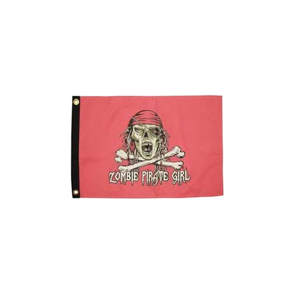 Taylor Made® - 12" x 18" Nylon "Pirate Girl Zombie" Pirate Flag