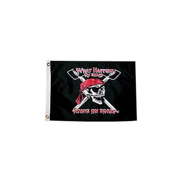 Taylor Made® - 12" x 18" Nylon "What Happens on Board Stays on Board" Pirate Flag