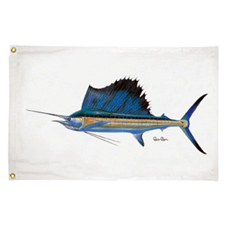 Taylor Made® - Carey Chen™ 36" x 60" Nylon "Sailfish" Offshore Fishing Flag