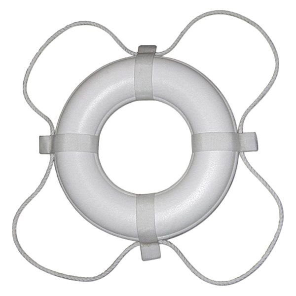 Taylor Made® - 20" White Vinyl Coated Foam Life Ring with White Rope