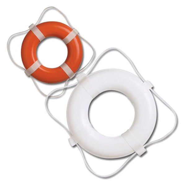 Taylor Made® - 20" White Vinyl Coated Foam Life Ring W/O Rope