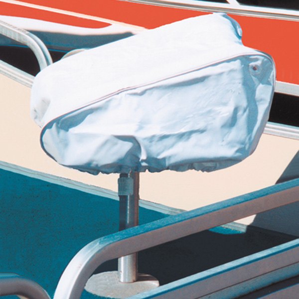  Taylor Made® - 20" L x 18" W x 14" H White Vinyl Folding Pedestal Seat Cover