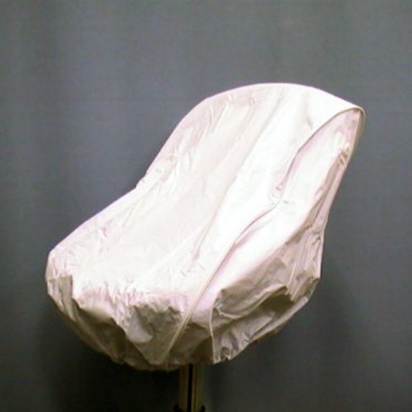  Taylor Made® - 22" L x 24" W x 24" H White Vinyl Helm/Bucket/Fixed Back Seat Cover