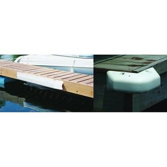 Taylor Made® - Dock Pro™ 13" L x 5" H x 4" T White Vinyl Corner Mount Dock Bumper
