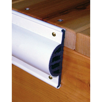Taylor Made® - Dock Pro™ 10' L x 3-1/2" H x 1-3/8" T White Vinyl Commercial Grade Side Gard D-Profile Dock Edging, Coil
