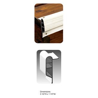 Taylor Made® - Dock Pro™ 10' L x 3-1/2" H x 1-1/2" T White Vinyl Edge Gard Dock Edging, Straight