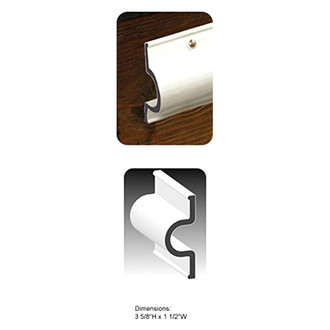Taylor Made® - 8' L x 3.63" H x 1.308" T White Vinyl C-Profile Dock Edging