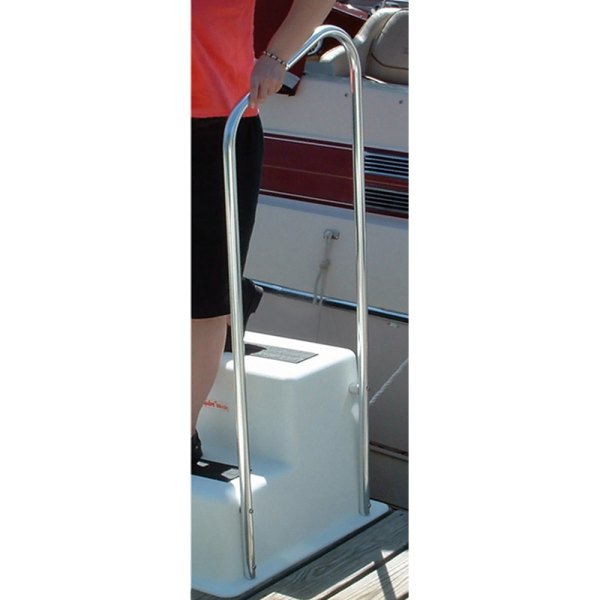 Image may not reflect your exact product! Taylor Made® - StepSafe™ 19.5" W x 49" H Aluminum 2-Step Dock Step Hand Railing
