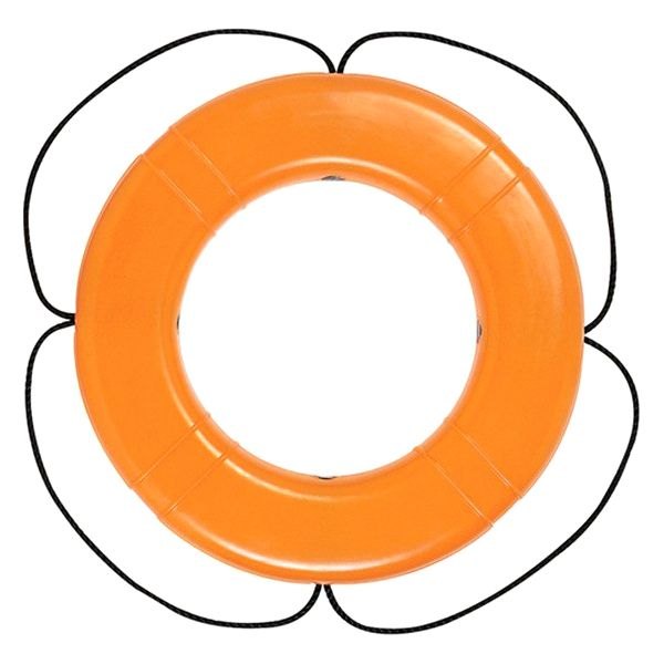 Taylor Made® - SOLAS 30" Orange Polyethylene Shell Life Ring with Black Rope