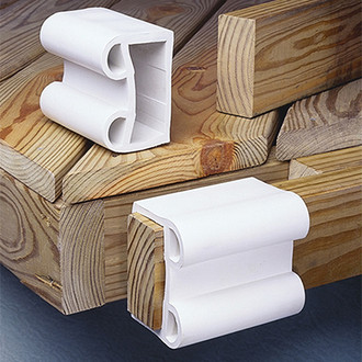 Taylor Made® - 4.25" L x 4" H x 2" T White Rubber Double D-Profile Fender Board Guard