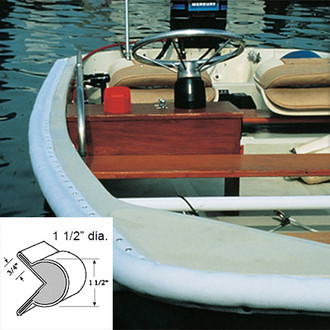 Taylor Made® GG1.253Q.50 - 50' L x 5/8" T x 1-1/4" D 3/4 Round Gunnel Guard