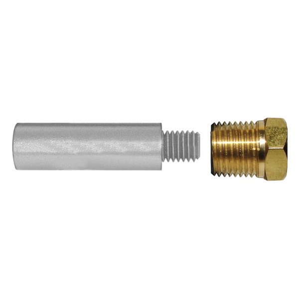 Tecnoseal® - 3.625" L x 0.75" D 1/2" UNC Zinc Pencil Anode with Brass Plug