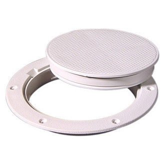 Tempress® - 8-2/16" O.D. x 6-3/4" I.D. White Smooth Pry-Out Deck Plate