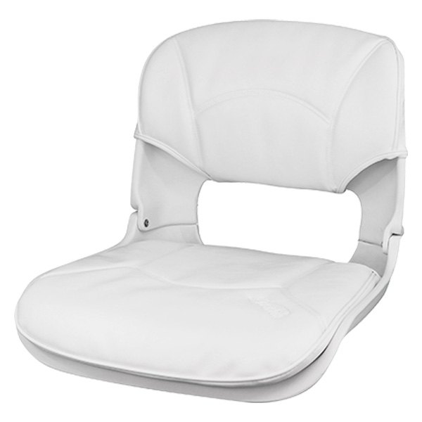 Tempress® - All Weather 17.5" H x 18" W x 17" D White Low Back Boat Seat with Quick Disconnect Mount