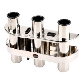 Tempress® - 90° 3-1/4" Black Side Mount 12 Position Rod Holder