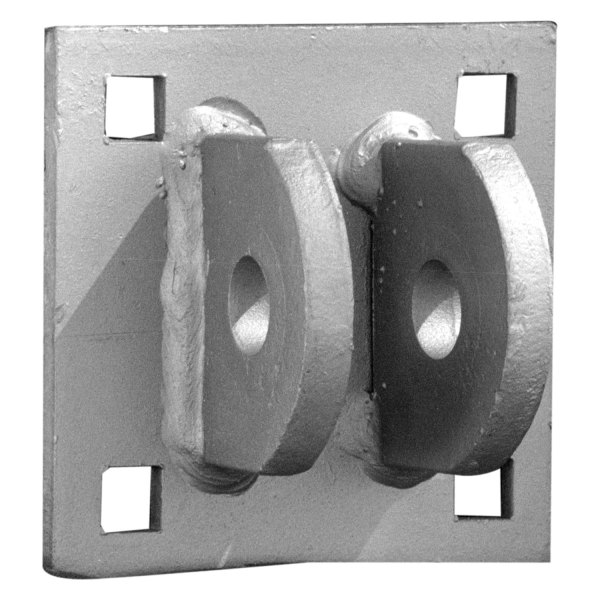 Tie Down Engineering® - 5" L x 5" W x 1/4" T Galvanized Steel Female T-Connector with Two 1/2" Tabs