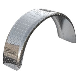 Tie Down Engineering® - 9" x 33.74" x 14.88" Aluminum Single Wheel Tread Brite Fender