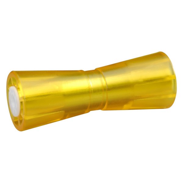 Tie Down Engineering® - 10" L Yellow PolyVinyl V-Shaped Keel Roller for 5/8" Shaft