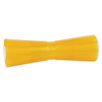 Tie Down Engineering® - 12" L Yellow PolyVinyl V-Shaped Keel Roller for 5/8" Shaft