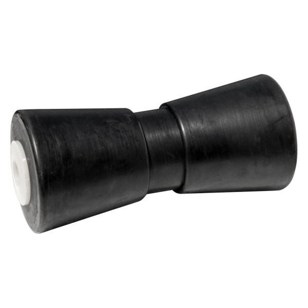 Tie Down Engineering® - 8" L Black Rubber V-Shaped Keel Roller for 5/8" Shaft