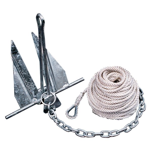 Tie Down Engineering® - 5 lb Galvanized Steel Hooker Quik-Set Fluke Anchor Kit