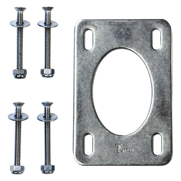 Tigress® - 1-1/8 O.D. Stainless Steel Side Mount Backing Plate with 1-1/8" Cast 316 Side Mount Outrigger Holder