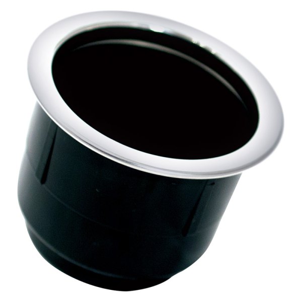 Tigress® - Black Plastic Cup Holder with Stainless Steel rim