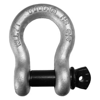 Titan Marine® - 7/8" Galvanized Steel Screw Pin High Strength Anchor Bow Shackle