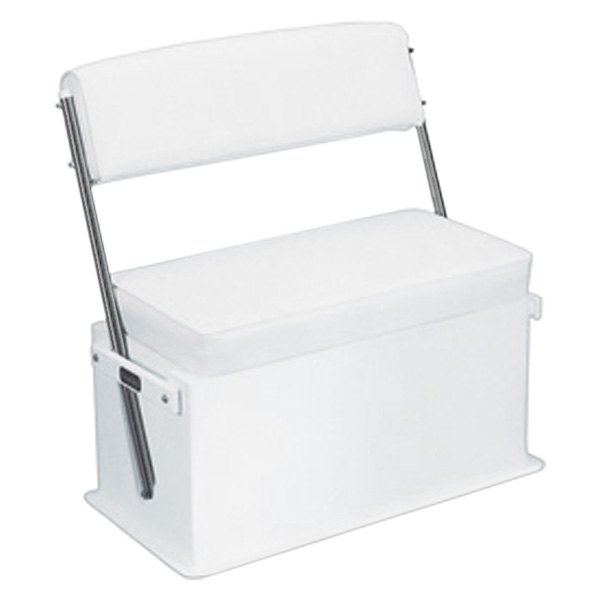 Todd® - 50 Qt 32" H x 35.5" W x 18" D White Swingback Swingback Seat with Stainless Steel Arms