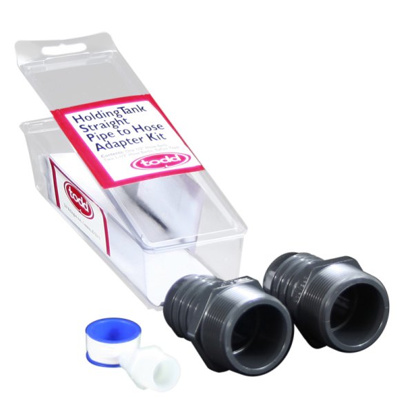 Todd® - 1-1/2" to 1/2" Plastic Black Waste Hose/Pipe Adaptor Kit