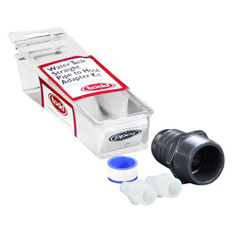 Todd® - 1-1/2" to 1/2" Plastic Black Water Hose/Pipe Adaptor Kit