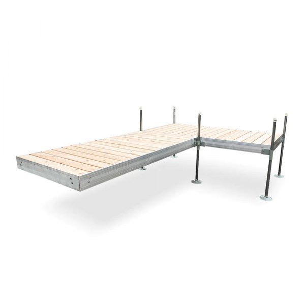 Tommy Docks® - L-Style Aluminum Frame with Cedar Decking Complete Dock Package