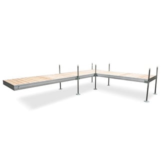 Tommy Docks® - L-Style Aluminum Frame with Cedar Decking Complete Dock Package