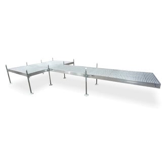 Tommy Docks® - Platform-Style Aluminum Frame with Gray Titan Platinum Series Complete Dock Package