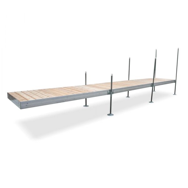 Tommy Docks® - Straight Aluminum Frame with Cedar Decking Complete Dock Package