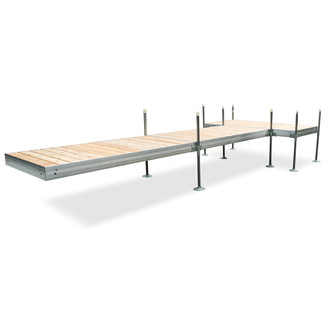 Tommy Docks® - T-Style Aluminum Frame with Cedar Decking Complete Dock Package