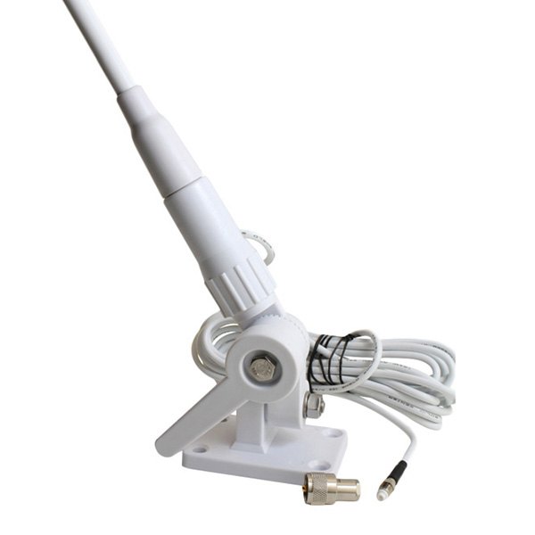 TRAM® - 46" White VHF Antenna with 20' RG58 Cable and Ratchet Mount