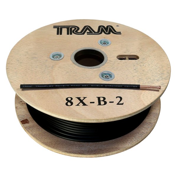 TRAM® - Tramflex Precision RG8X 200' Coaxial Cable with Bare Wires Connectors