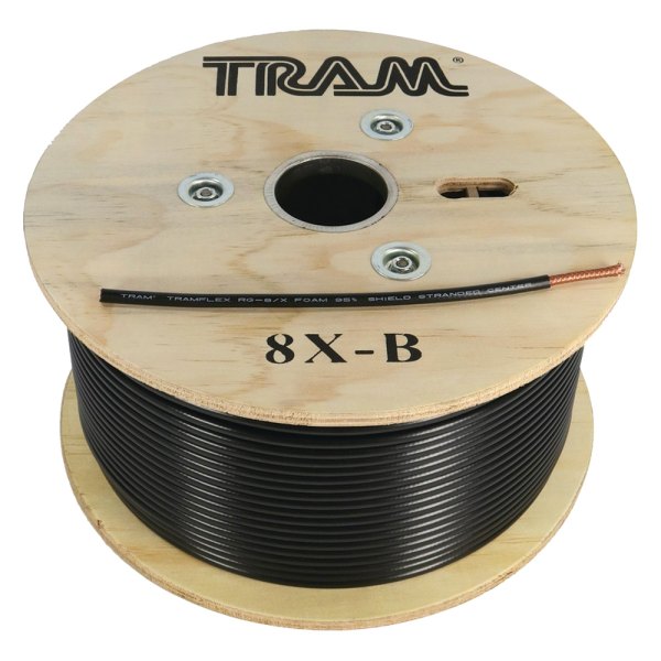 TRAM® - Tramflex RG8X 500' Coaxial Cable with Bare Wires Connectors