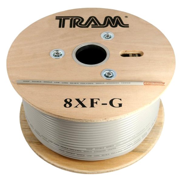 TRAM® - Tramflex RG8X 500' Double Shielded Coaxial Cable with Bare Wires Connectors