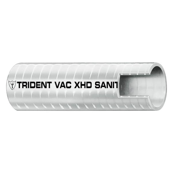 Trident® - 3/4" D x 50' L White Vinyl Vac XHD Sanitation Hose