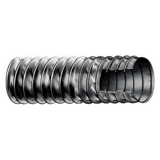Trident® - 50' L x 4" D Black Vinyl Wire Supported Ventilation Hose