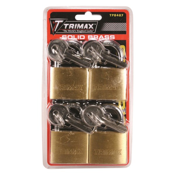 Trimax® - Solid Brass Padlocks, 4 Pieces