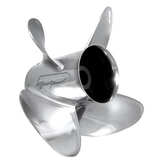 Turning Point® - Express Mach4 Series 13"D x 19"P RH Rotation 4-Blade Stainless Steel Thru Hub Exhaust Propeller for 60 hp Nissan