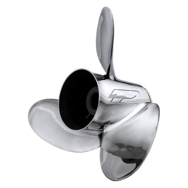 Turning Point® - Express Mach3 Series 14-1/3"D x 17"P LH Rotation 3-Blade Stainless Steel Thru Hub Exhaust Propeller for 130 hp Johnson/Evinrude