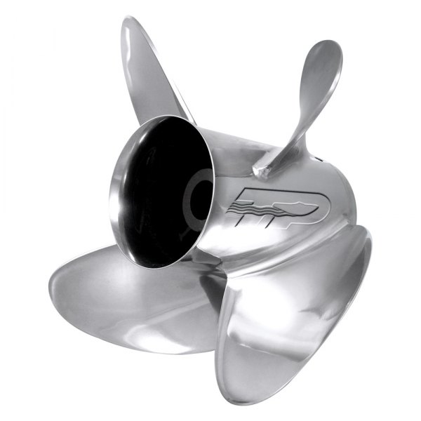 Turning Point® - Express Mach4 Series 14"D x 17"P LH Rotation 4-Blade Stainless Steel Thru Hub Exhaust Propeller for 175 hp Johnson/Evinrude