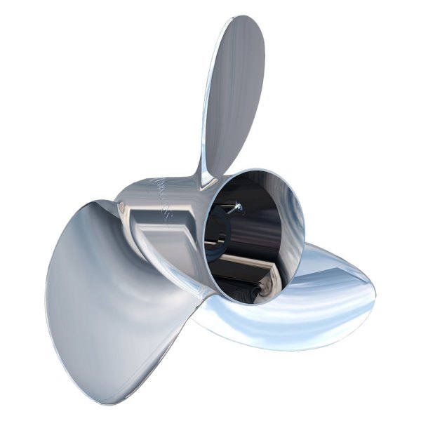 Turning Point® - Express Mach3 OS Series 15-3/5"D x 17"P LH Rotation 3-Blade Stainless Steel Thru Hub Exhaust Propeller for 150 hp Johnson/Evinrude