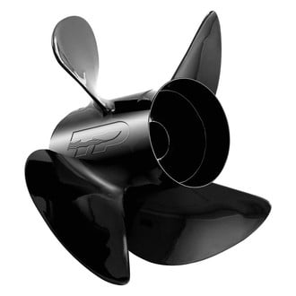 Turning Point® - Hustler Series 4-Blade Thru Hub Exhaust Propeller for 100 hp Johnson/Evinrude Engine