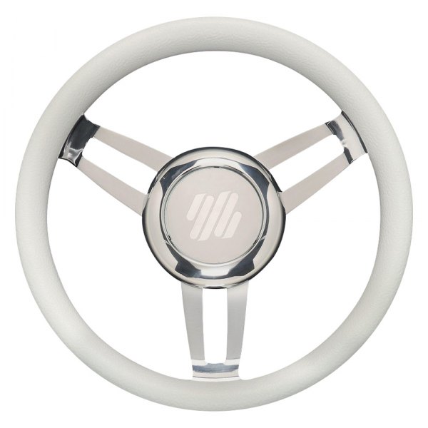 Uflex USA® - Foscari 13-4/5" Dia. White PU Coated Aluminum Steering Wheel
